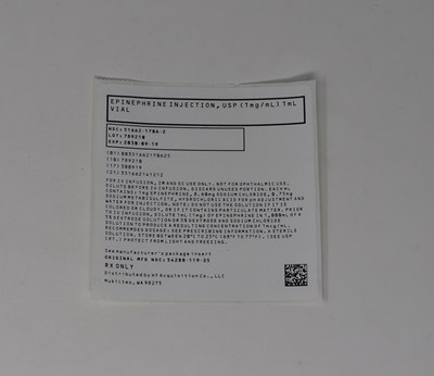 Pouch (51662 1706 2 Epinephrine Injection  Usp (1mgml) 1ml Vial Pouch Label Image)